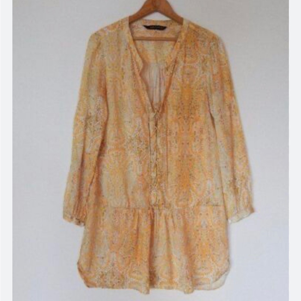 Zara paisley silk bohemian dress